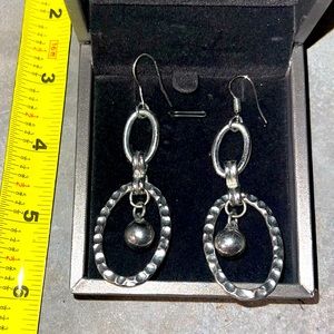 Long and substantial sterling earrings